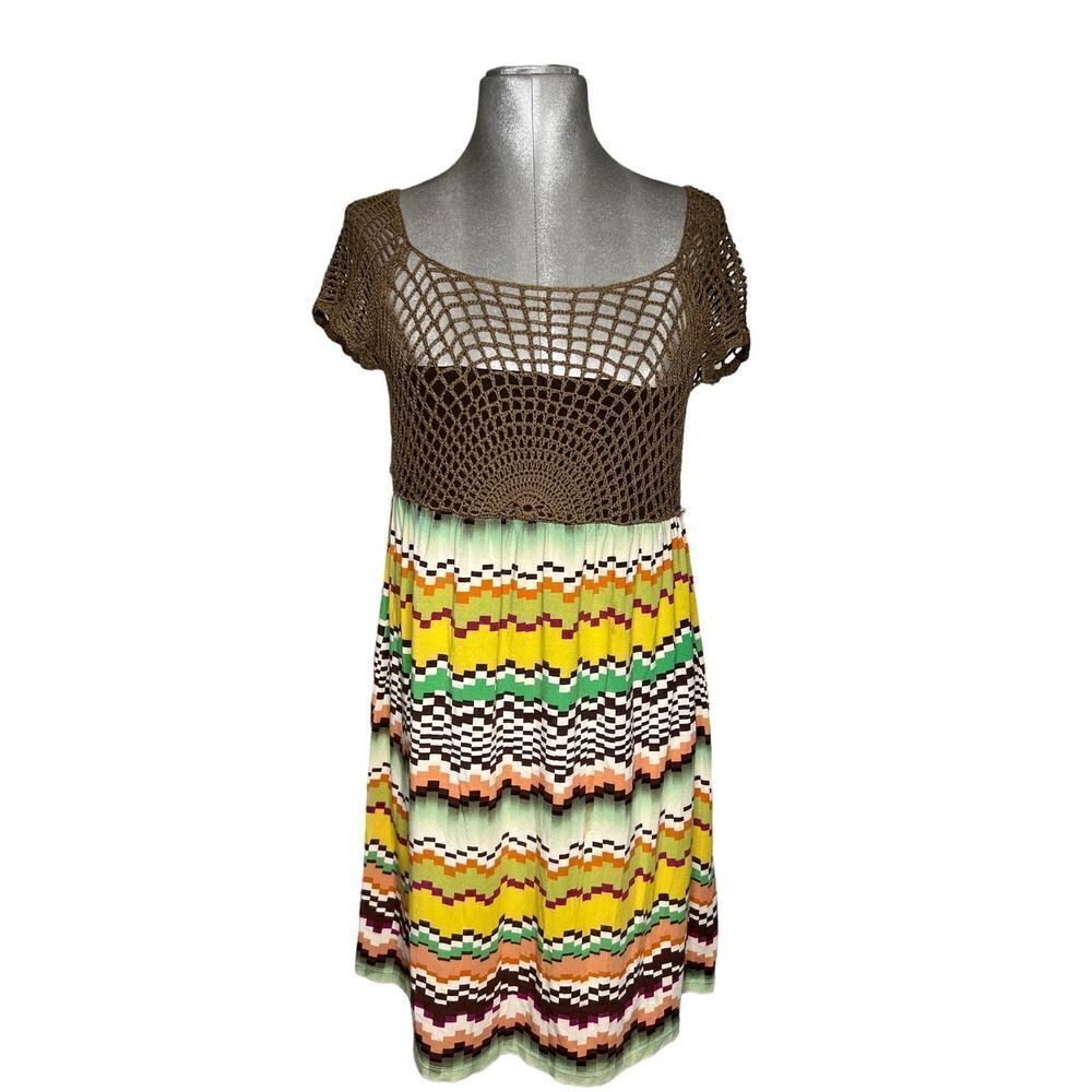 Moda International Sz S Crochet Top Dress